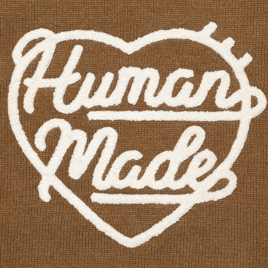 Human Made Heart Knit Sweater Brown HM28CS018