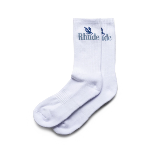 R H U D E Rossa Logo Sock White/Blue