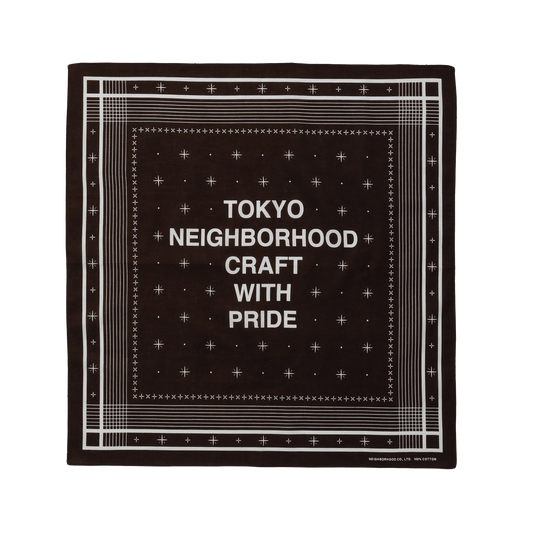 Neighborhood Line Pattern Bandana Brown