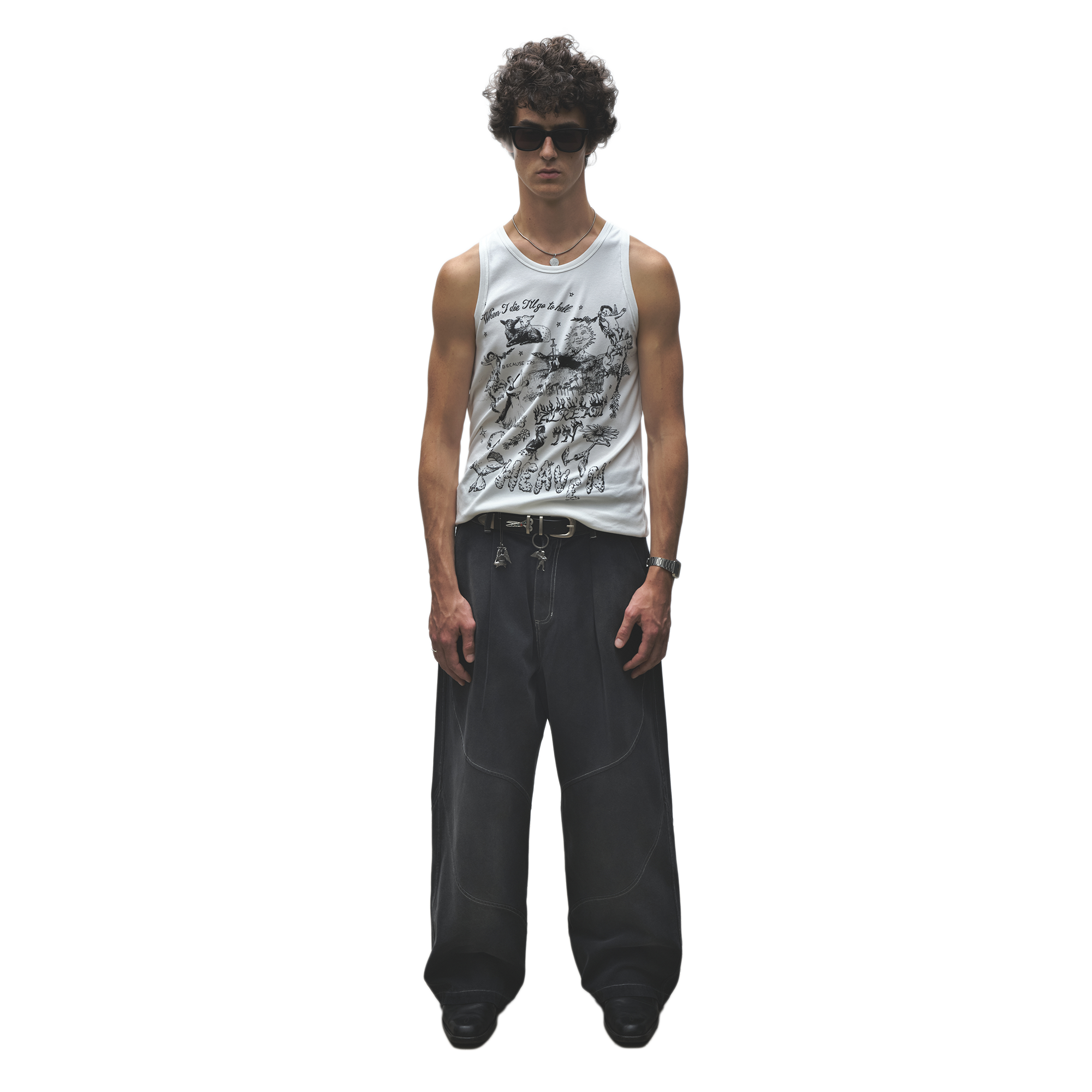 Jungles Jungles Sun Bleached Slant Pant Washed Black