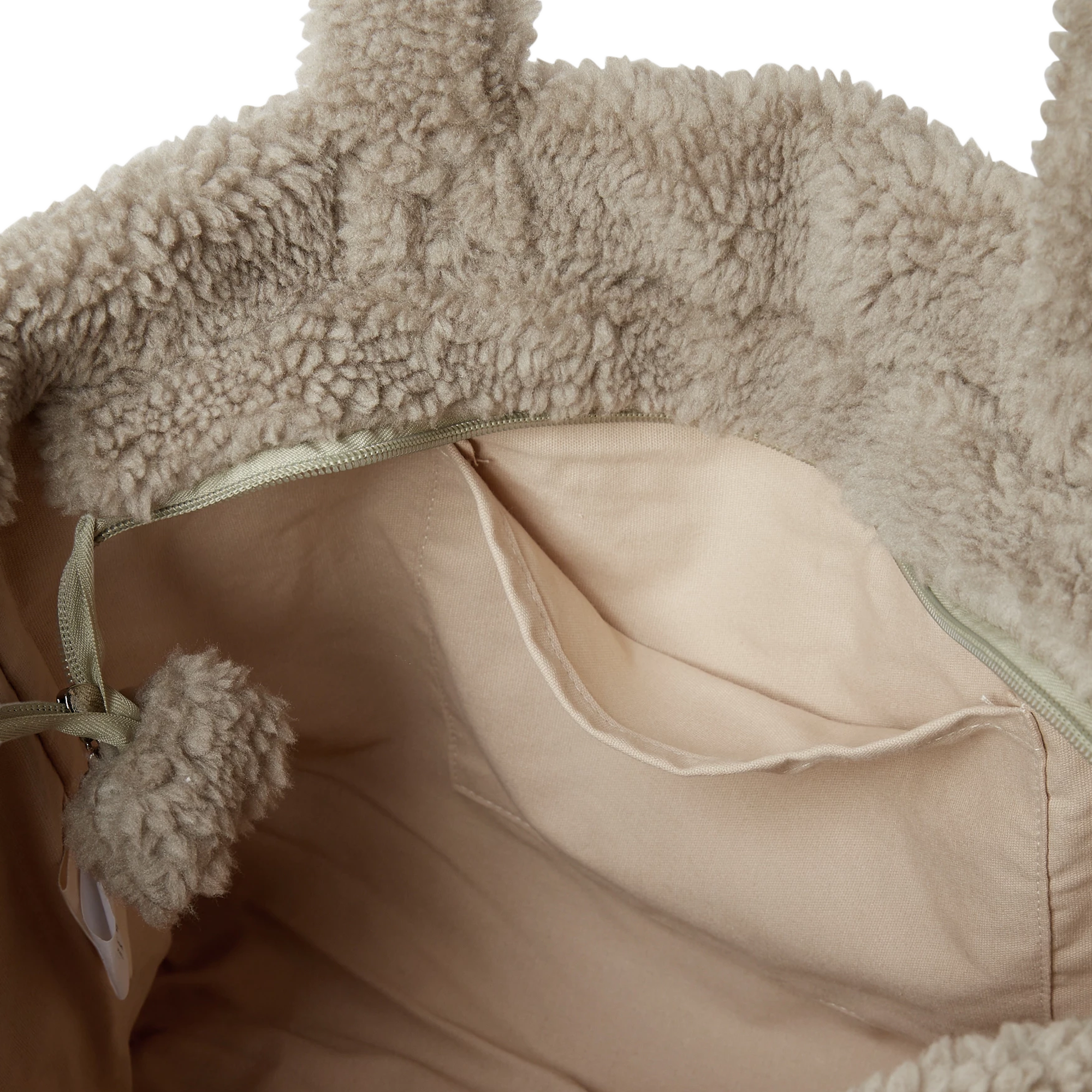 Museum of Peace & Quiet Wordmark Sherpa Tote Bag Navy