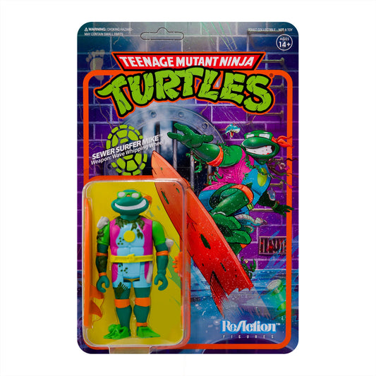 Super7 Teenage Mutant Ninja Turtles ReAction Sewer Surfer Michelangelo