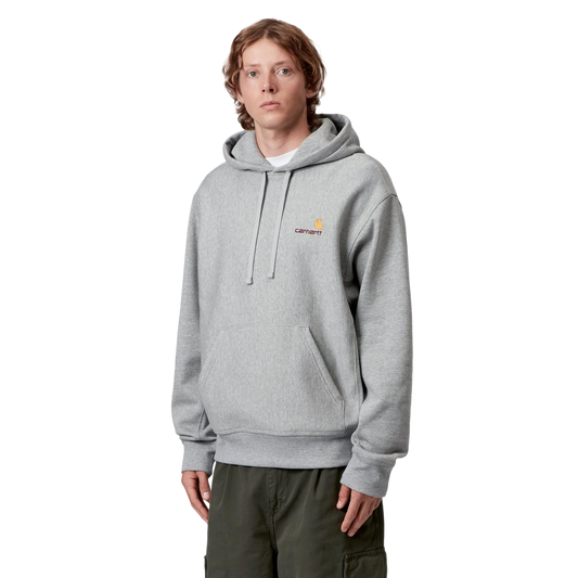 Carhartt WIP Hooded American Script Sweat Grey Heather