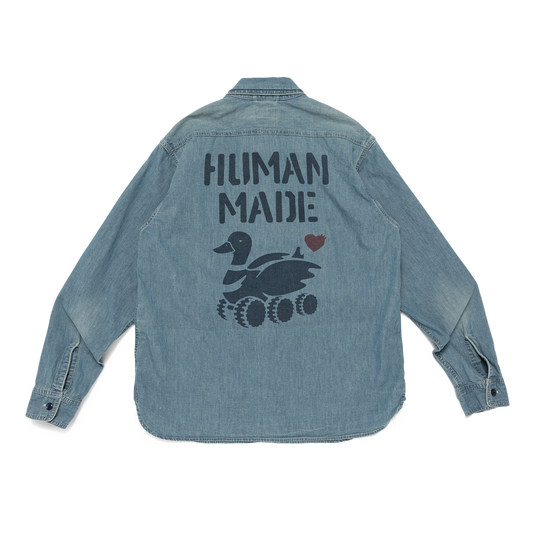 Human Made Military Chambray Shirt Blue HM31SH006