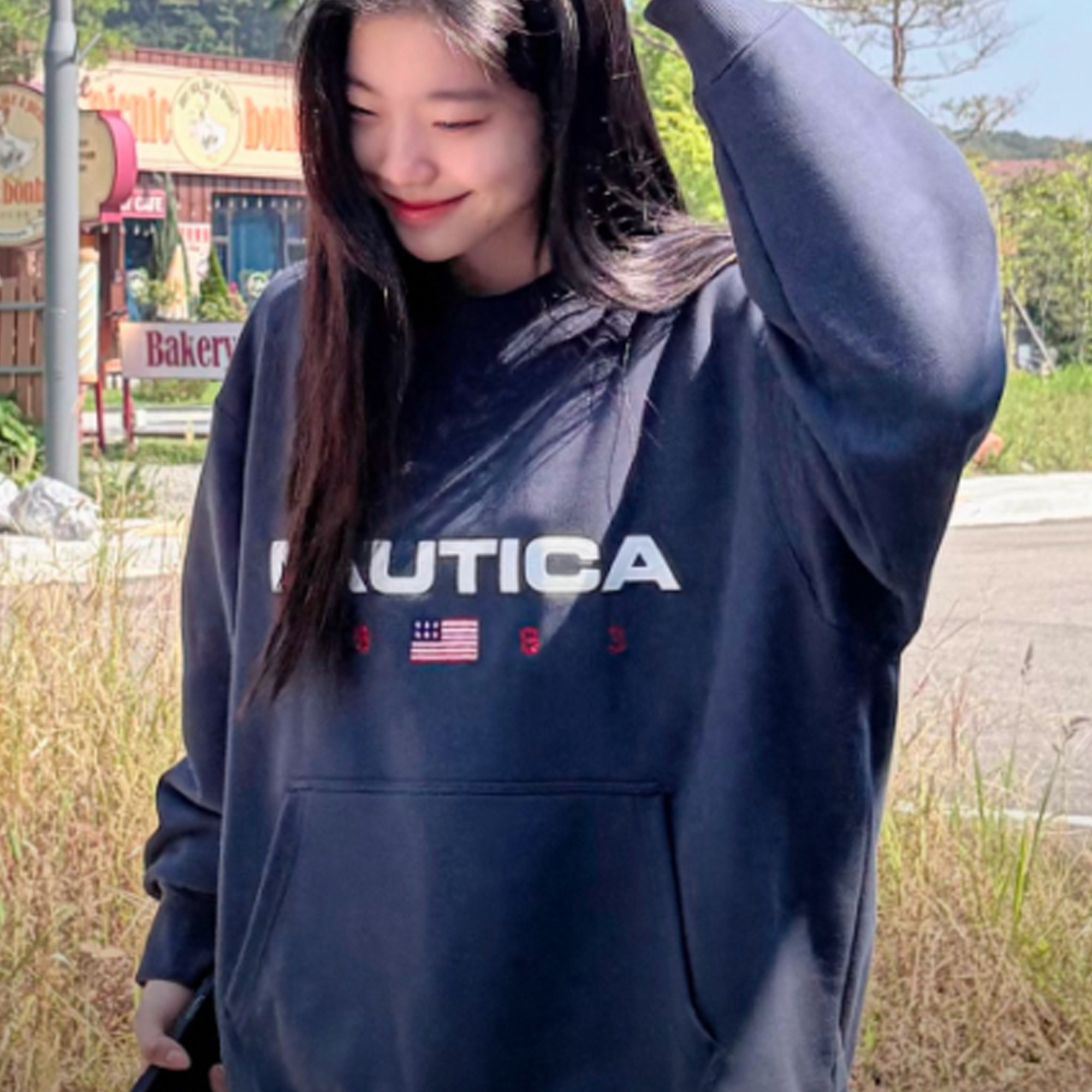 Nautica Korea 83Flag Sweatshirt Navy