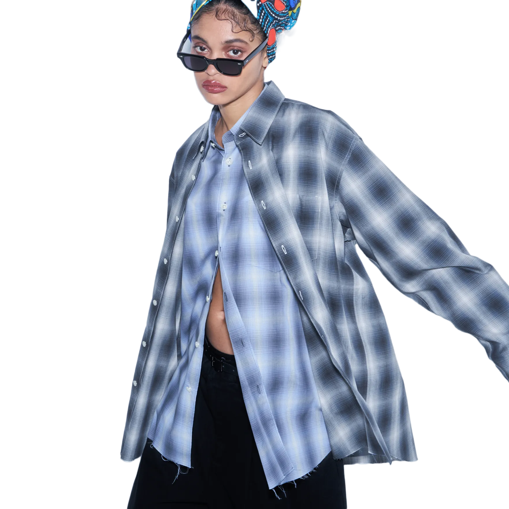 Magic Stick Prime Fit Lux Ombre Shirt Blue