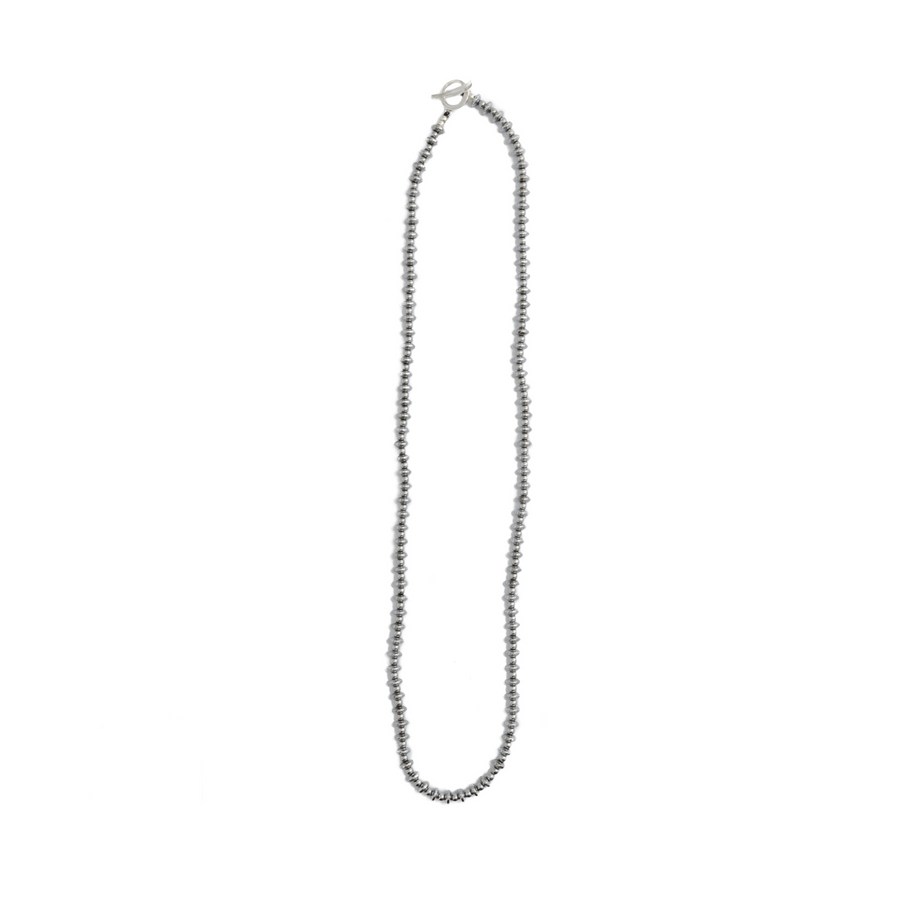 Mikia | Hematite Roundel Stone Necklace | Hematite | 203-M-008101-01