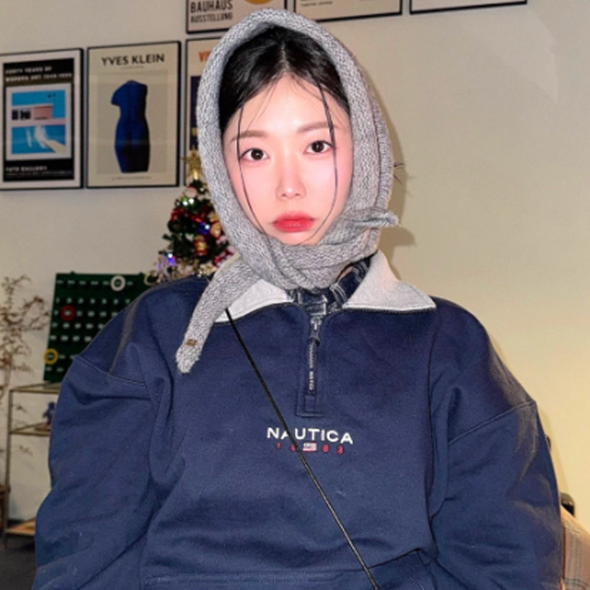 Nautica Korea 83Flag Half-Zip Sweatshirt Navy