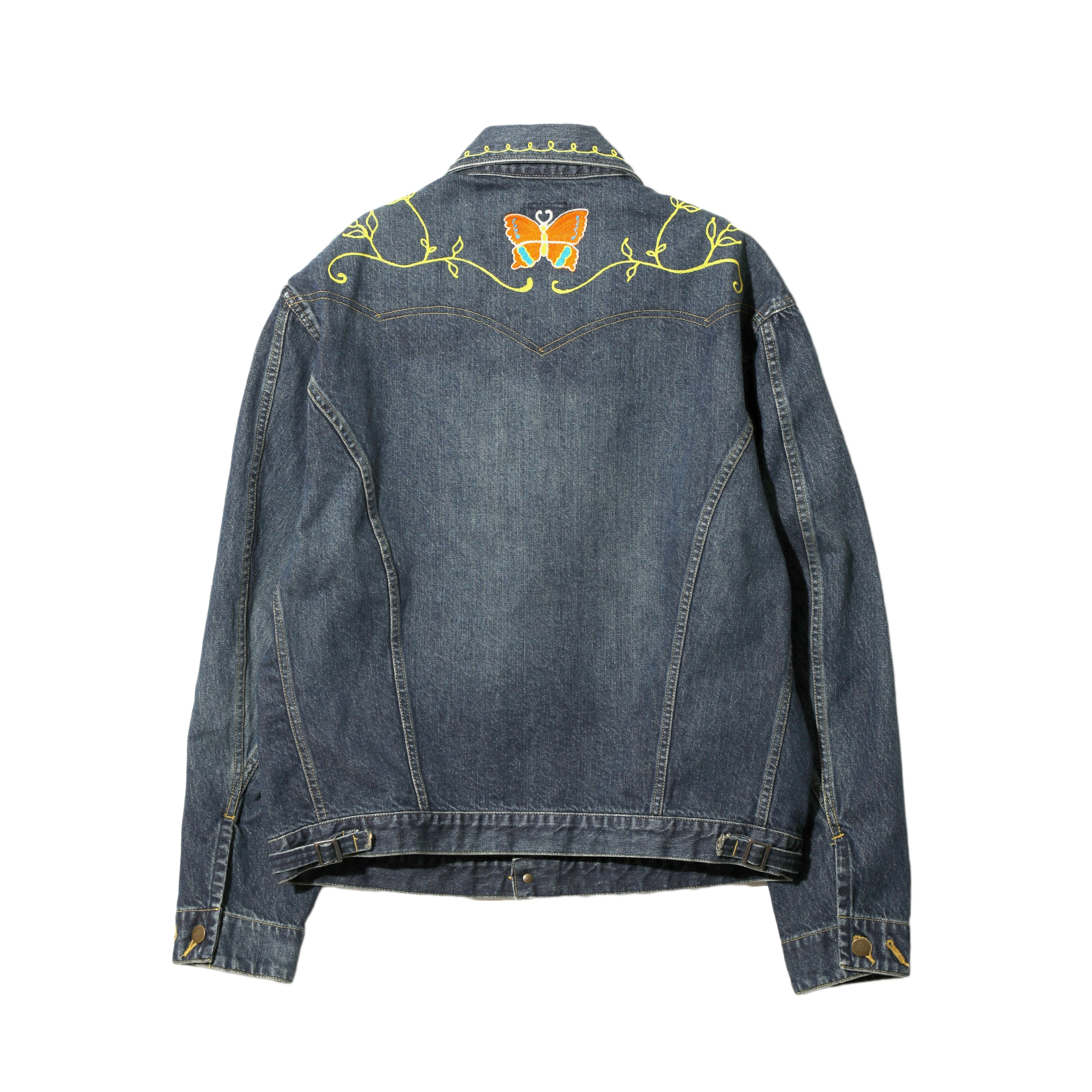 Needles Papillon Embroidered Jean Jacket 12oz Denim Indigo
