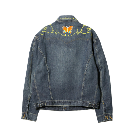 Needles Papillon Embroidered Jean Jacket 12oz Denim Indigo