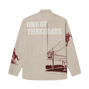 One Of These Days x Woolrich Chamois Printed Shirt Sand