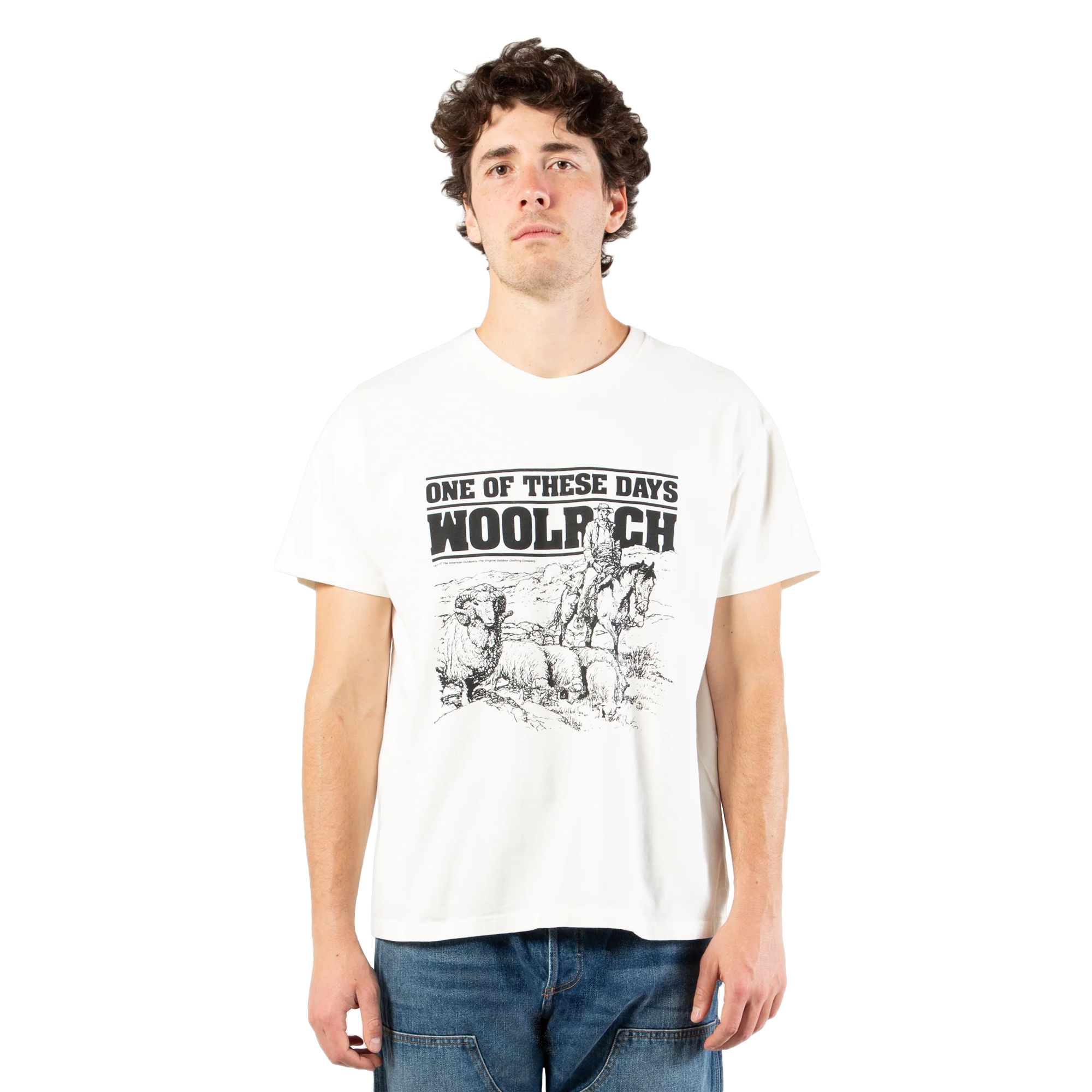 One Of These Days x Woolrich Graphic Tee Bone