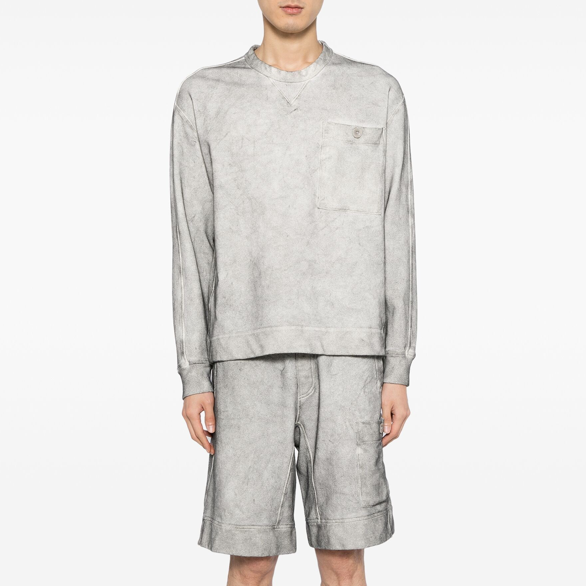 Ten c Felpa Girocollo Grigio Perla