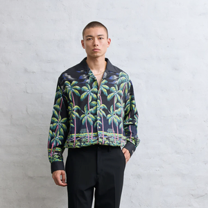 Magic Stick Dk Palms Hawaiian Shirt By Reyn Spooner 23SS-MS1 Magic Stick Dk Palms Hawaiian Shirt By Reyn Spooner 23SS-MS1