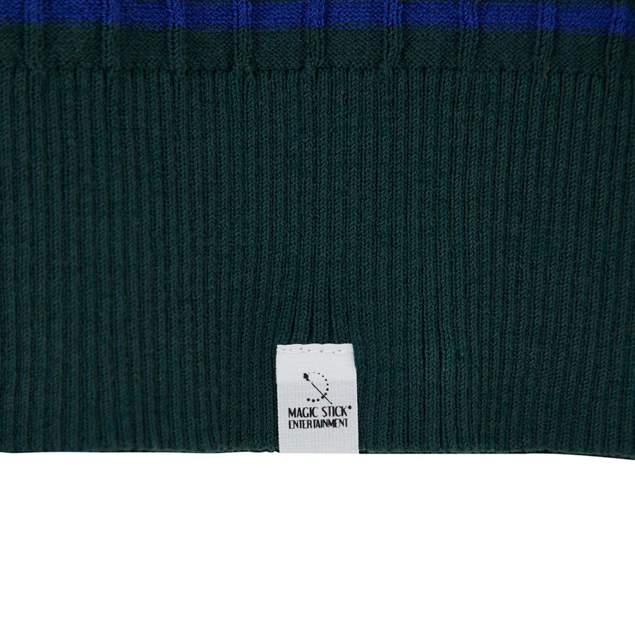 Magic Stick Mo Money Mo Problems Knit Polo Green/Navy