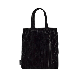 Song For The Mute Tote Bag Crinkled Velvet Black