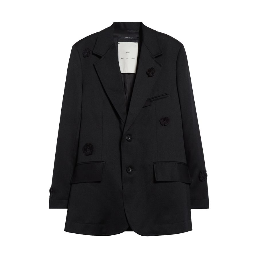 Song For The Mute "Daisy" Oversized Blazer Black