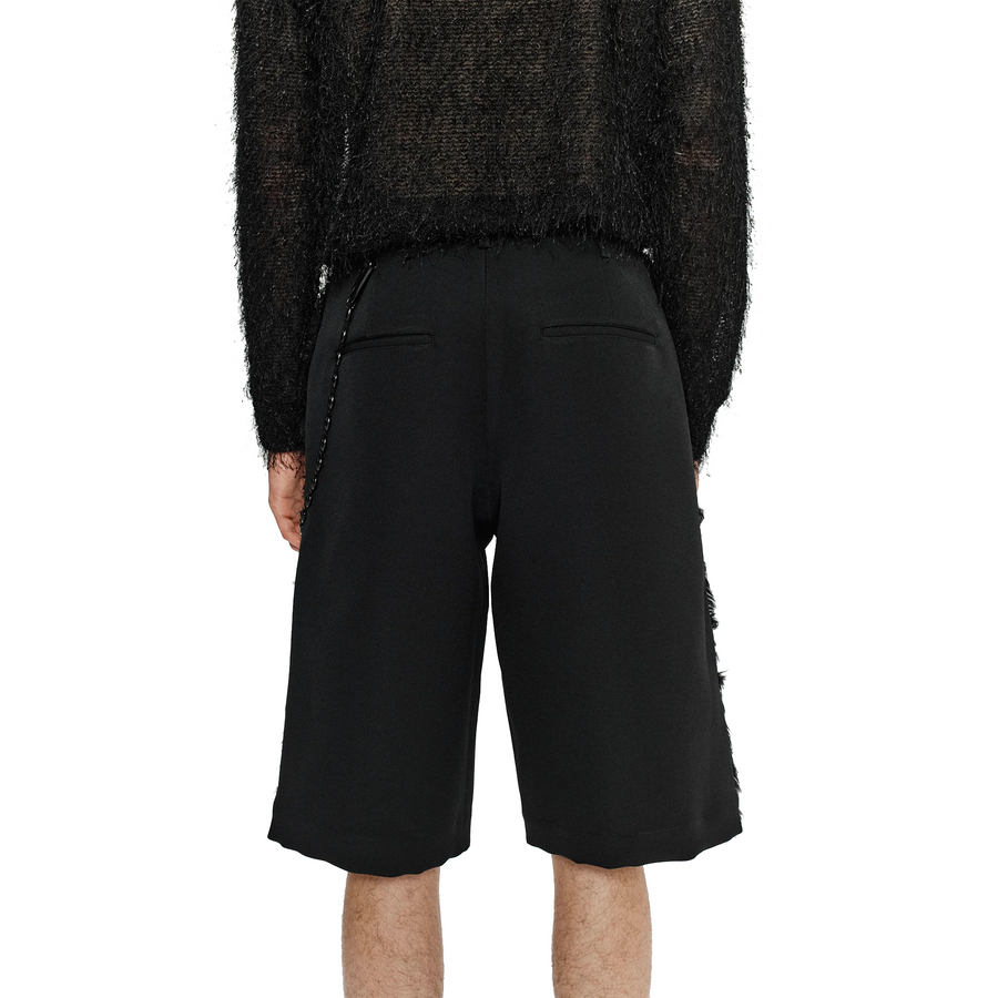 Song For The Mute Single Pleated Shorts Black