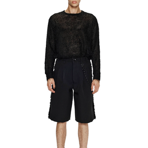 Song For The Mute Single Pleated Shorts Black