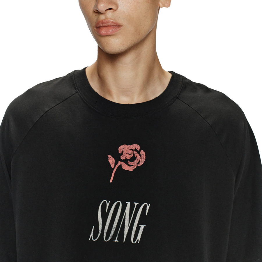 Song For The Mute "Song" Raglan T-Shirt Black