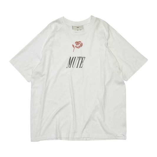 Song For The Mute "Mute" Raglan T-Shirt White