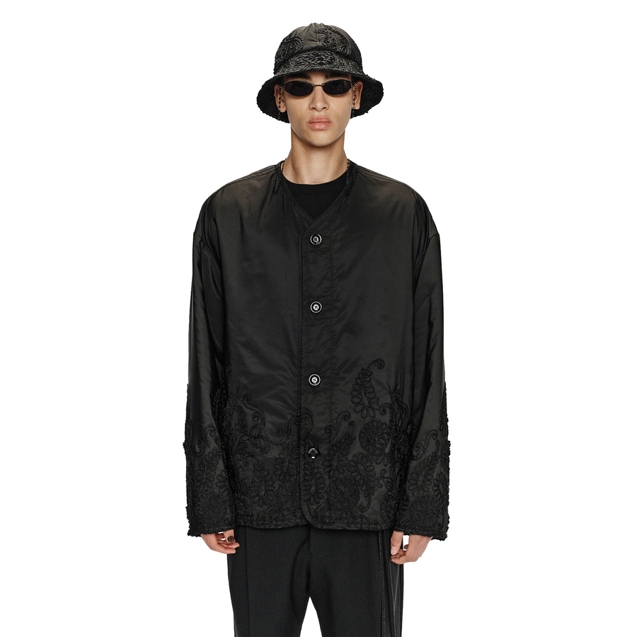 Song For The Mute Unisex Oversized Liner Jacket Black