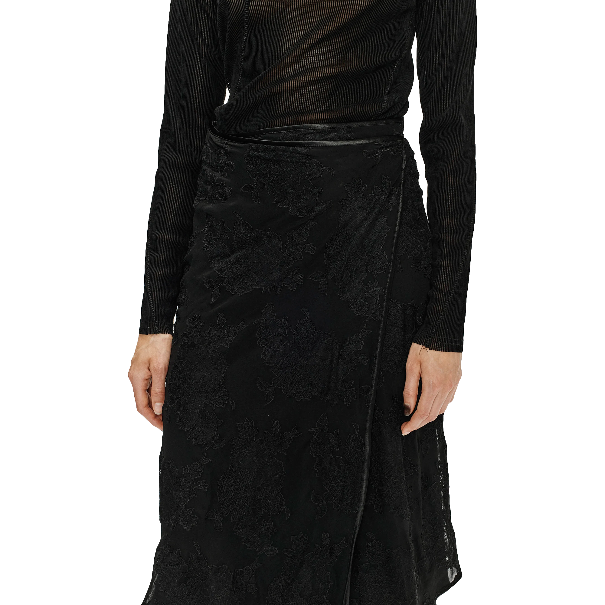 Song For The Mute Women's Wrap Skirt Black