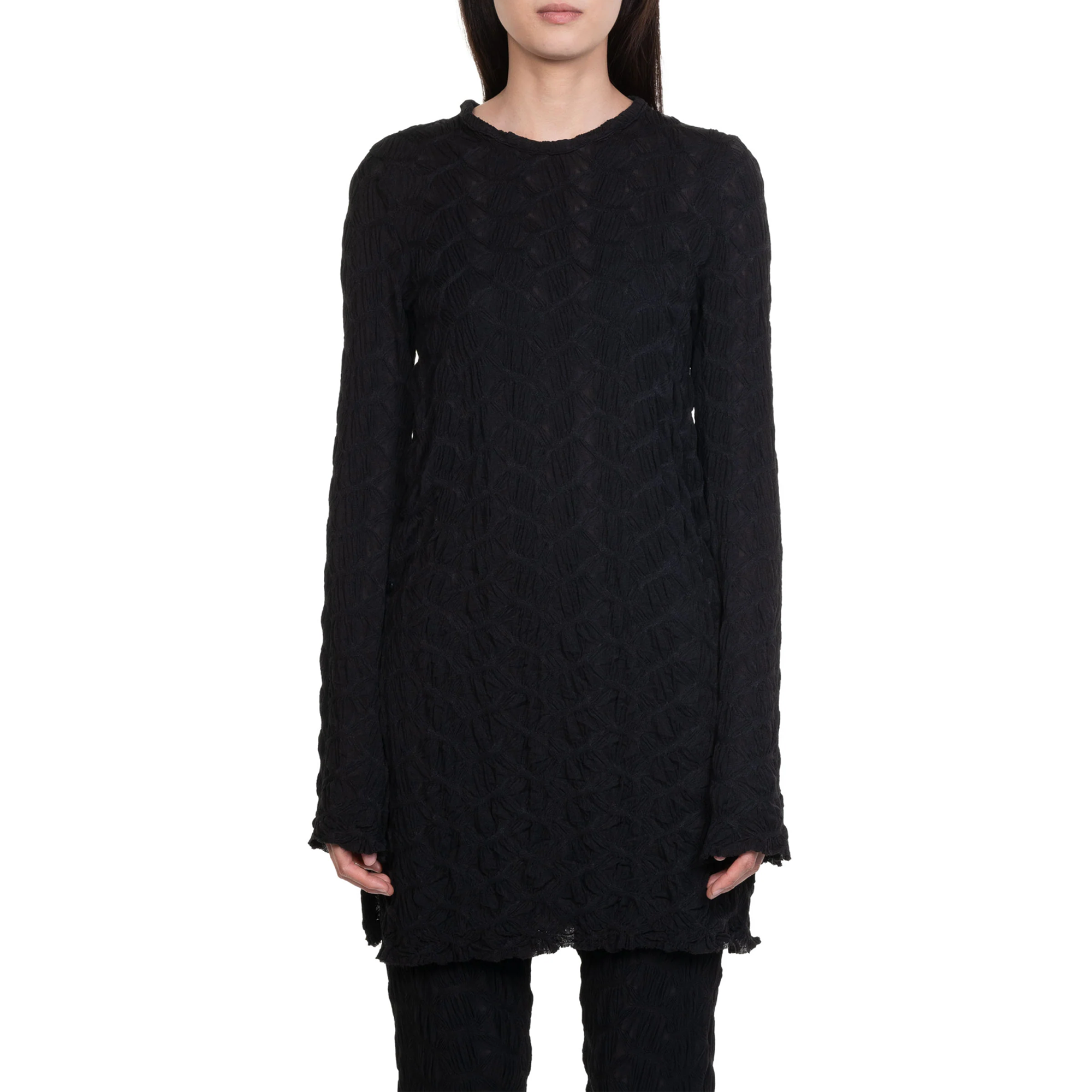 Song For The Mute Women's Side Split LS Black