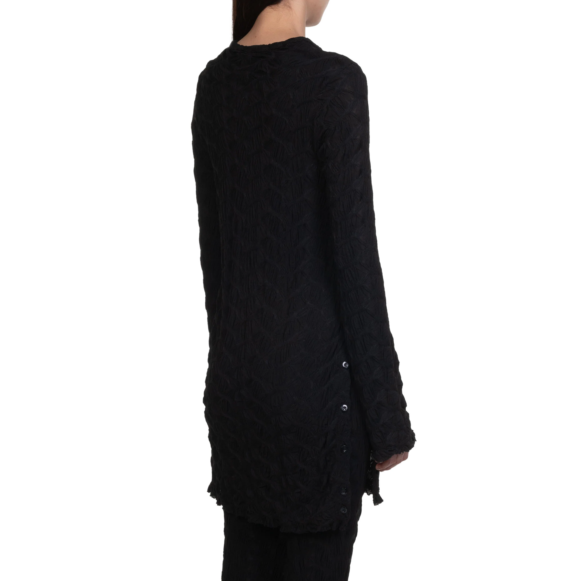 Song For The Mute Women's Side Split LS Black