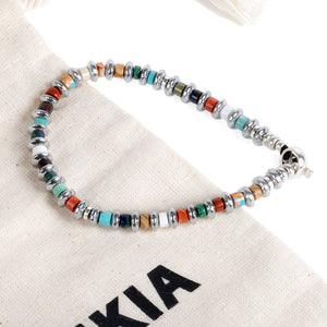 Mikia Hematite Roundel Bracelet Multi