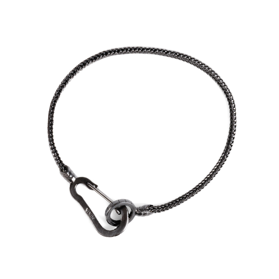 Mikia Snake Karabiner Bracelet Ruthenium Black -Plated