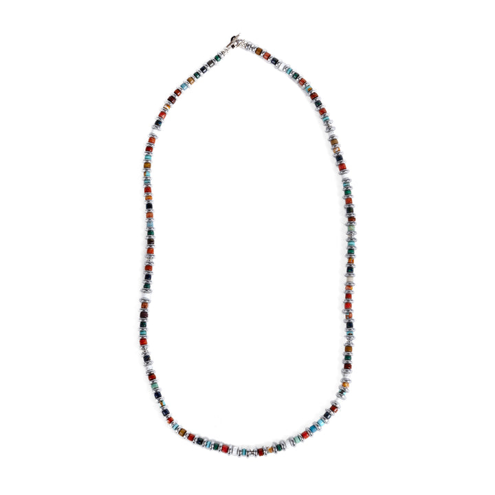 Mikia Hematite Roundel Necklace Multi