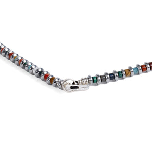 Mikia Hematite Roundel Necklace Multi