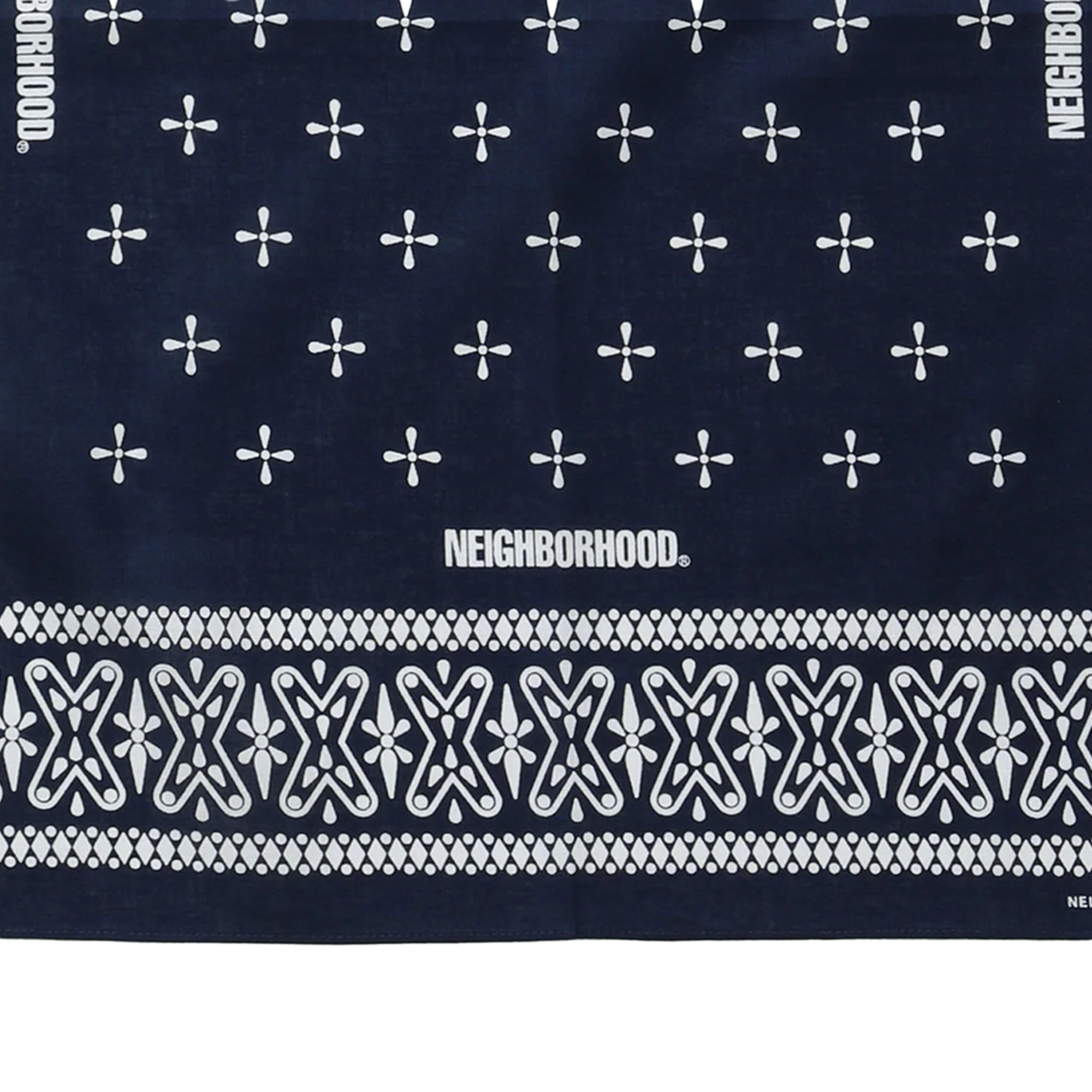 Neighborhood Cross Pattern Bandana Navy