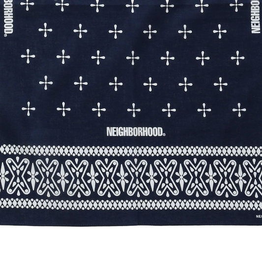 Neighborhood Cross Pattern Bandana Navy