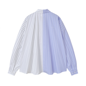 Magic Stick 2 Face Dress Shirt BW Stripes Mix