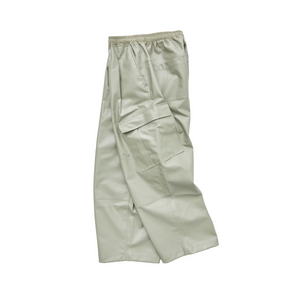 Magic Stick Synthetic Leather Wide BDU Pants Greige