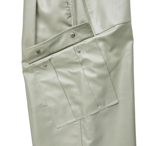 Magic Stick Synthetic Leather Wide BDU Pants Greige