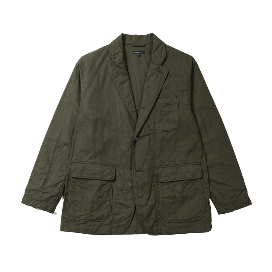 Engineered Garments Loiter Jacket B Olive Cotton Brushed Hb