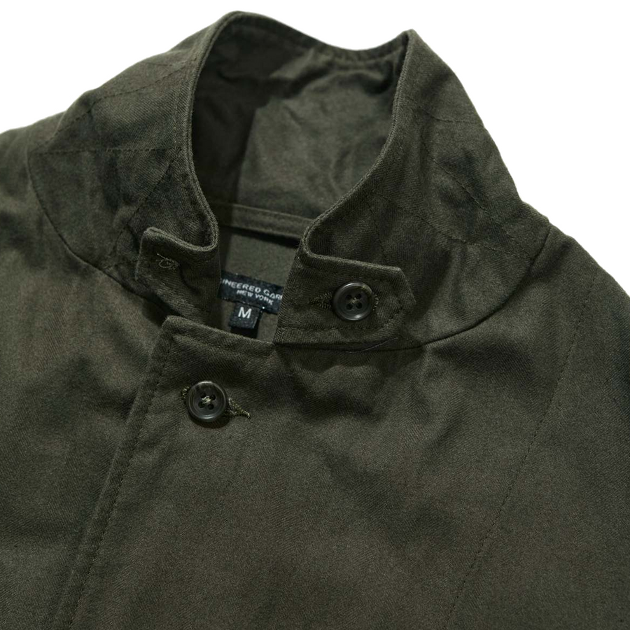 Engineered Garments Loiter Jacket B Olive Cotton Brushed Hb