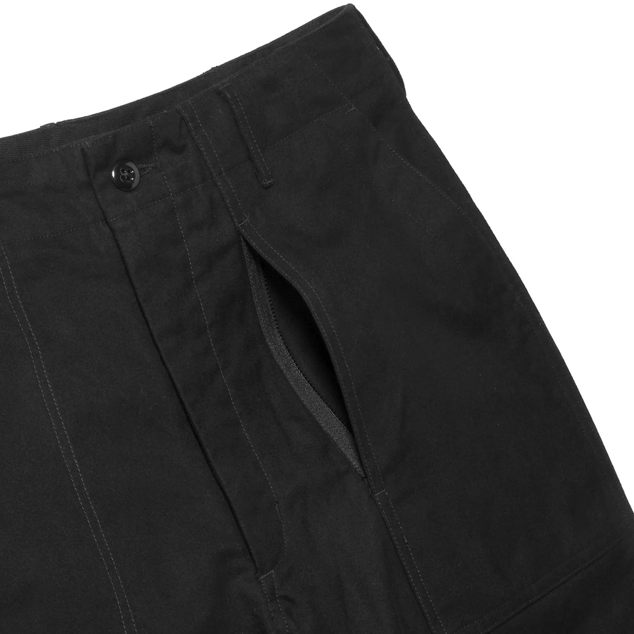 Engineered Garments Fatigue Pant A Black Cotton Brushed Hb