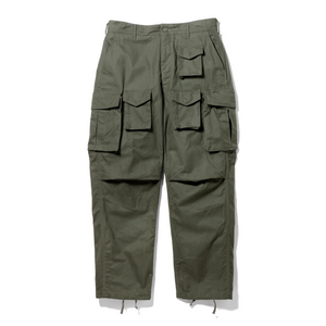 Engineered Garments Fa Pant B Olive Cotton Brushed Hb