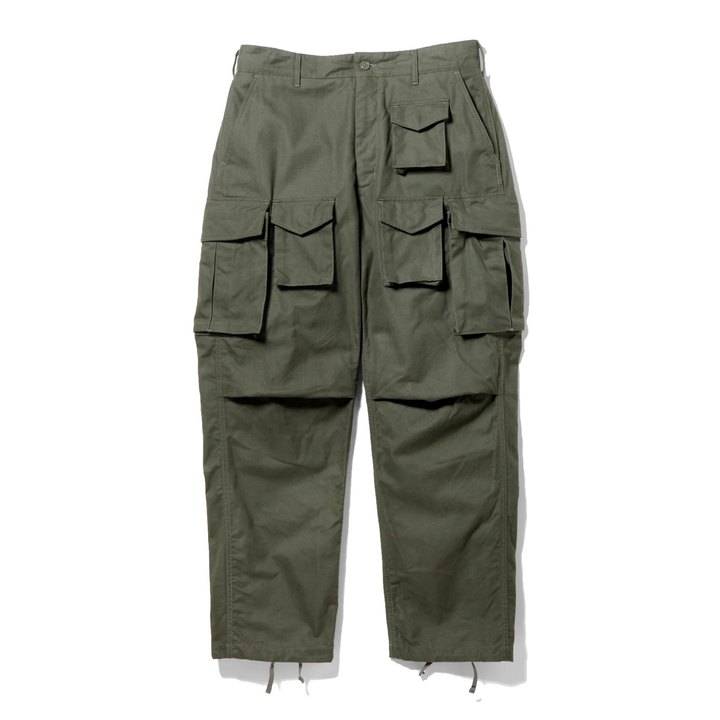 Engineered Garments Fa Pant B Olive Cotton Brushed Hb