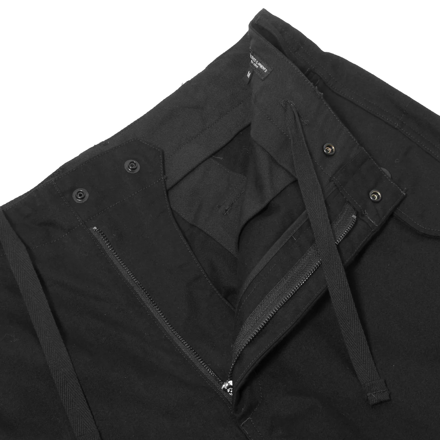 Engineered Garments Over Pant A Black Cotton Brushed Hb