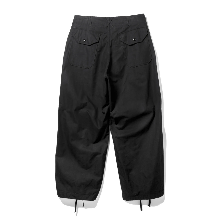 Engineered Garments Over Pant A Black Cotton Brushed Hb