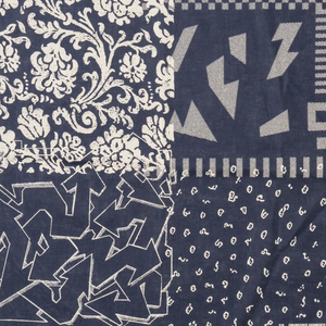 Engineered Garments Printed Bandana B Navy - Graphic Patchwork