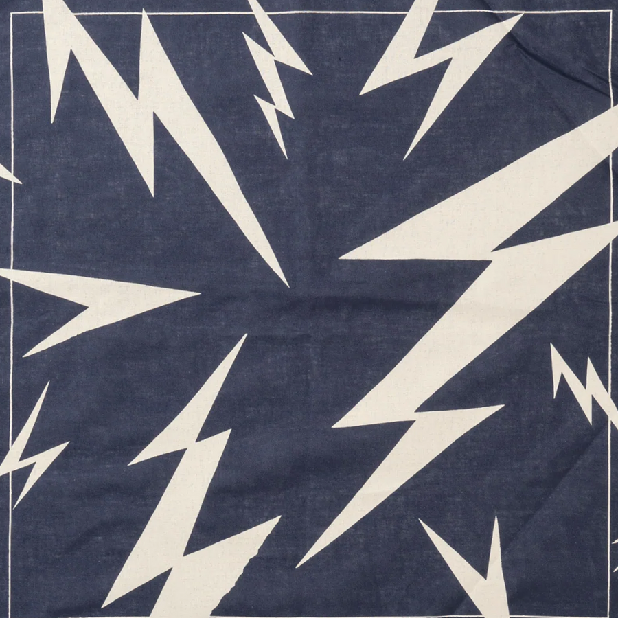 Engineered Garments Printed Bandana C Navy - Lightning