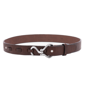 Engineered Garments Hoof Pick Buckle Belt Brown Croc Embossed