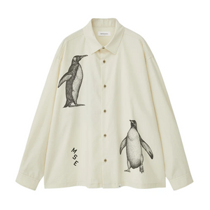 Magic Stick Penguin Shirt Natural White