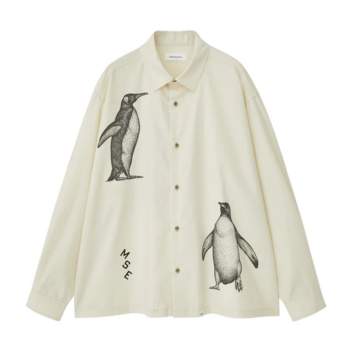 Magic Stick Penguin Shirt Natural White